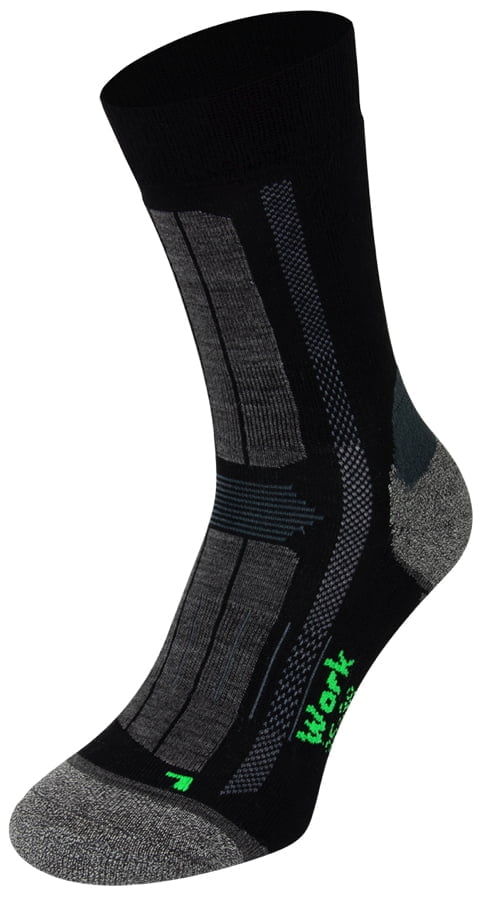 Bamboe werksokken met badstof zool-46/47-Black | sokken-online.nl